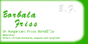 borbala friss business card